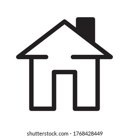 Startsymbol - Symbol des Hausvektors mit flacher Farbe, editierbar