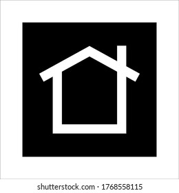 Home icon - symbol of house vector flat syle color editable on white background