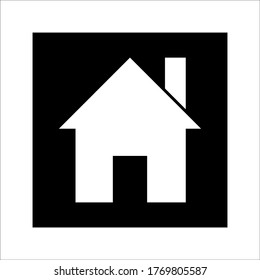 Home icon - symbol of house vector flat syle color editable on white background