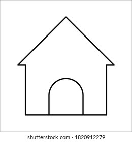 Home icon - symbol of house vector flat color editable on white background