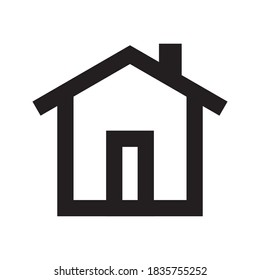 Home icon - symbol of house vector flat syle color