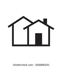Home icon - symbol of house vector flat syle color