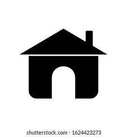 Home icon. symbol of an isolated house against a white background
