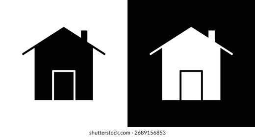 Símbolo do ícone da casa. Símbolo simples plano em fundo vazio.