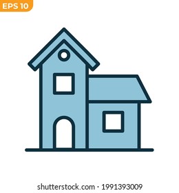 home icon symbol template for graphic and web design collection logo vector illustration