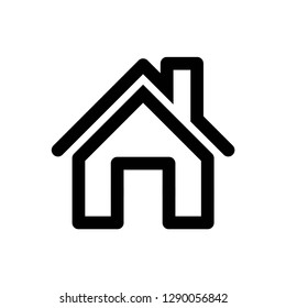 home icon symbol vector. on white background editable eps10