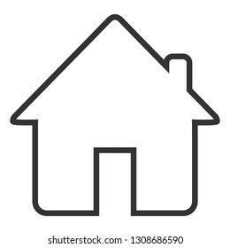 Home icon or symbol for web site ui or application ui to go to main or home page, flat simple design