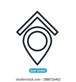 Farbe der Home-Icon-Vorlage editierbar. Haussymbol, Vektorgrafik für Grafik und Webdesign.
