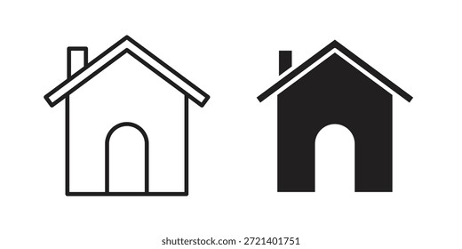 Icono casero para la Plantilla. Conjunto de gráficos de Vector de iconos