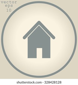 Home icon with Thermometer icon 