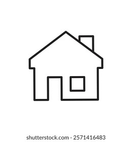 Home icon Thin line vector
