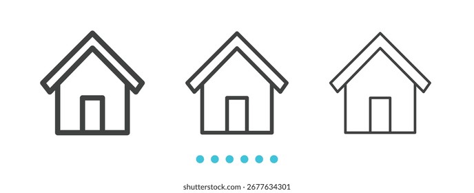 Home-Symbol. Dünne Linie Symbol Vektor