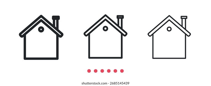 Icono de inicio. Vector de icono de línea delgada