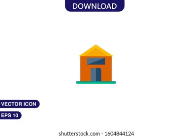 home icon in trendy flat style isolated on white background vector illustration