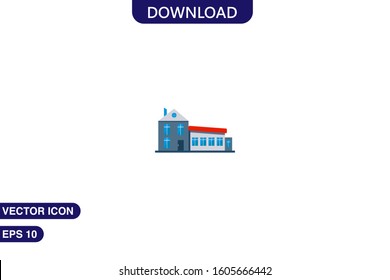 Home icon in trendy flat style isolated on white background vector illustration