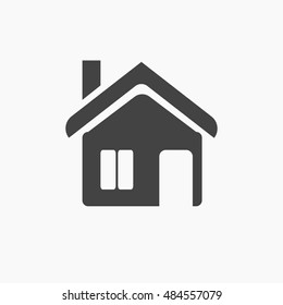 Home Icon in trendy flat style isolated on grey background. 