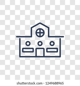 Home icon. Trendy linear Home logo concept on transparent background from Real Estate collection