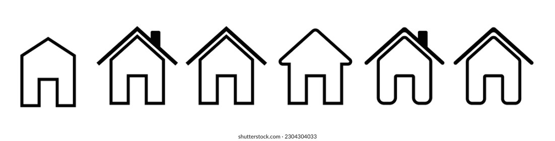 home icon ui interface button set bundle