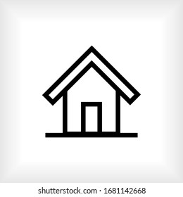 Home Icon. Universal Interface Element, Sign and Symbol - Vector.