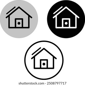 Variaciones de iconos de inicio en un círculo