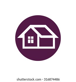 Home icon, vector abstract house. Property conceptual symbol, best for use in advertising.
