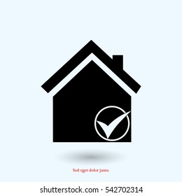 home icon, vector best flat icon, EPS