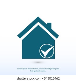 home icon, vector best flat icon, EPS
