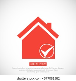 home icon, vector best flat icon, EPS