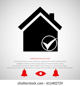 home icon, vector best flat icon, EPS