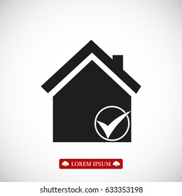 home icon, vector best flat icon, EPS