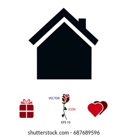 home icon, vector best flat icon, EPS
