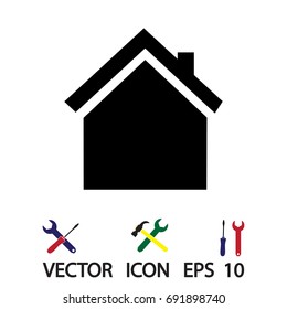 home icon, vector best flat icon, EPS