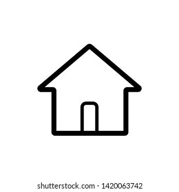 home icon vector. black and white series