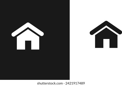 home icon vector black and white colour