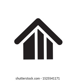 Home icon vector, bold home icon
