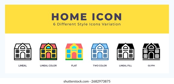 Ilustración casera del diseño del Vector del icono en estilo de moda