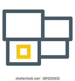 Diseño vectorial de iconos domésticos. minimalista sencillo de color gris y amarillo. adecuado para UI UX, plantilla de impresión, diseño web y otros
