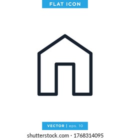 Home icon vector design template. Editable stroke