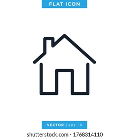 Home icon vector design template. Editable stroke