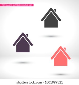 Icono de inicio. Vector Eps 10. Diseño plano Lorem Ipsum 