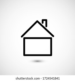 Home icon. Vector estate home isolated. Illustration estate, home icon for mobile apps. Pictogram estate for web design. Minimalist style icon home. Estate concept icon