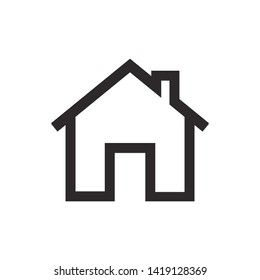 home icon vector flat design
