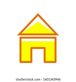 Home icon vector in flat design template