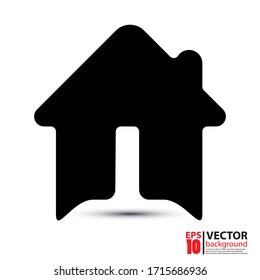 Vector de icono doméstico en diseño plano. Símbolo de icono de la casa. Ilustración vectorial Eps 10.