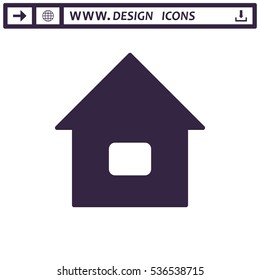 Home Icon Vector flat design style