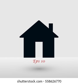 Home icon vector, flat design best vector icon