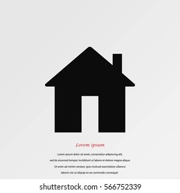 Home icon vector, flat design best vector icon