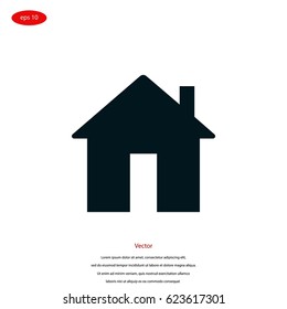 Home icon vector, flat design best vector icon