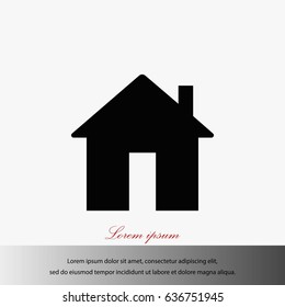 Home icon vector, flat design best vector icon