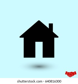 Home icon vector, flat design best vector icon